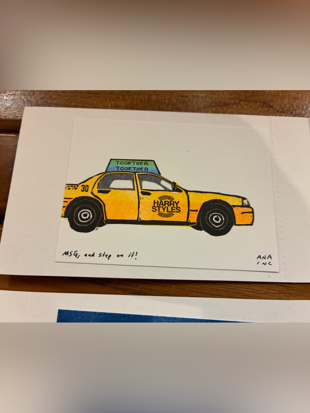 Harry Styles NYC Pop-Up Inciardi Mini Print - MSG & Step On It! Taxi - 2026 new